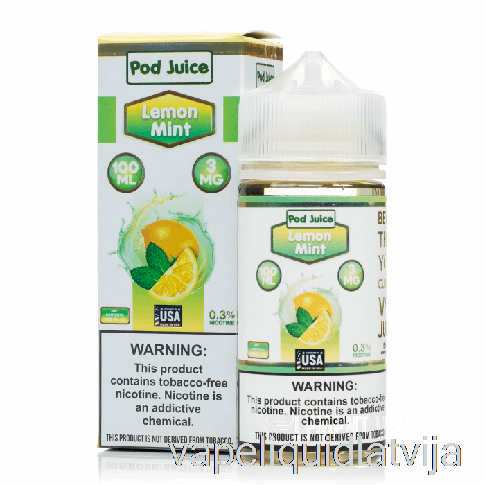 Citronu Piparmētru - Pāksts Sula - 100ml 12mg Vape šķidrums